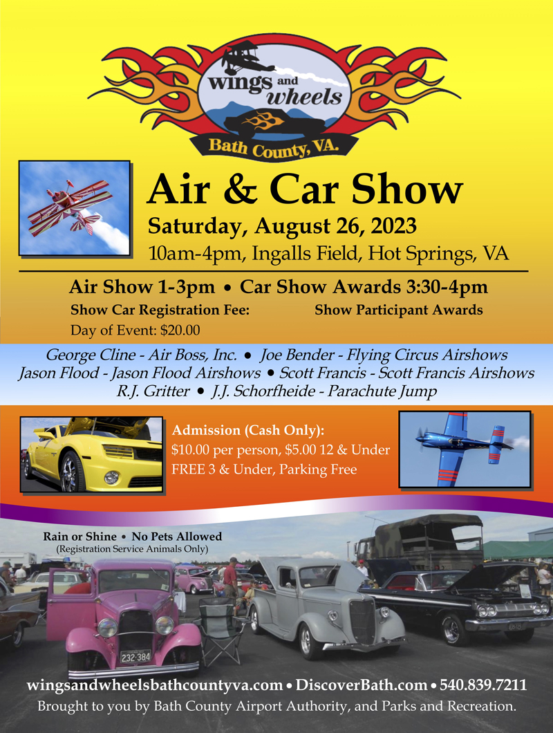 Bath County Parks & Recreation Dept Wings & Wheels Event