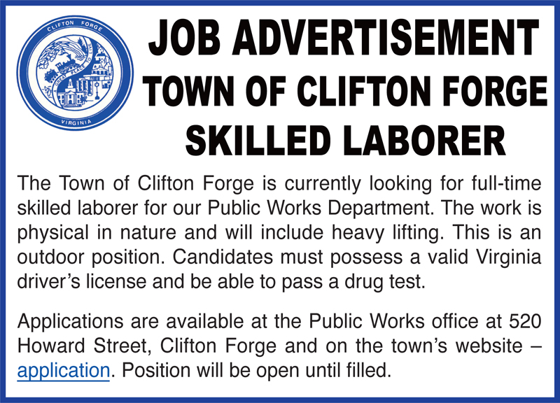 Town of Clifton Laborer Wanted