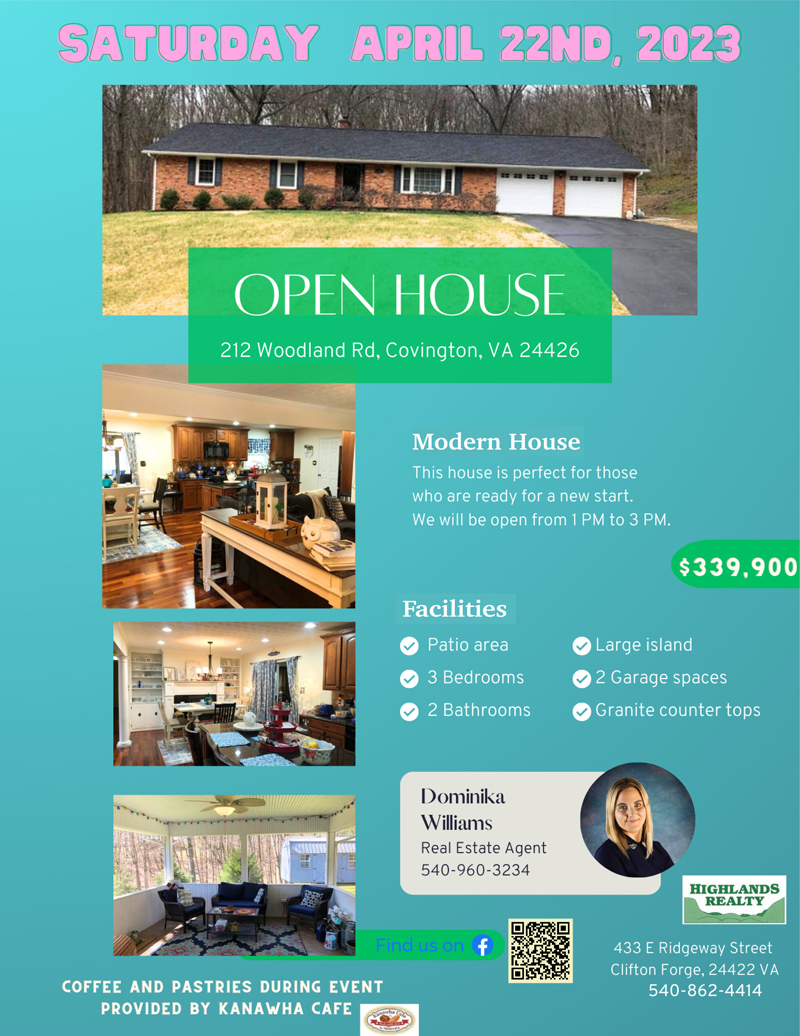 Highlands Realty 212 Woodland Road, Covington, VA For Sale!